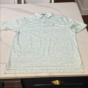 Men's Masters Peter Millar Golf Shirt Golf Course Pattern
